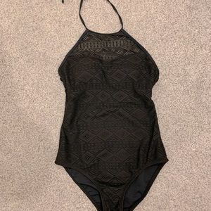 Black one piece swimsuit